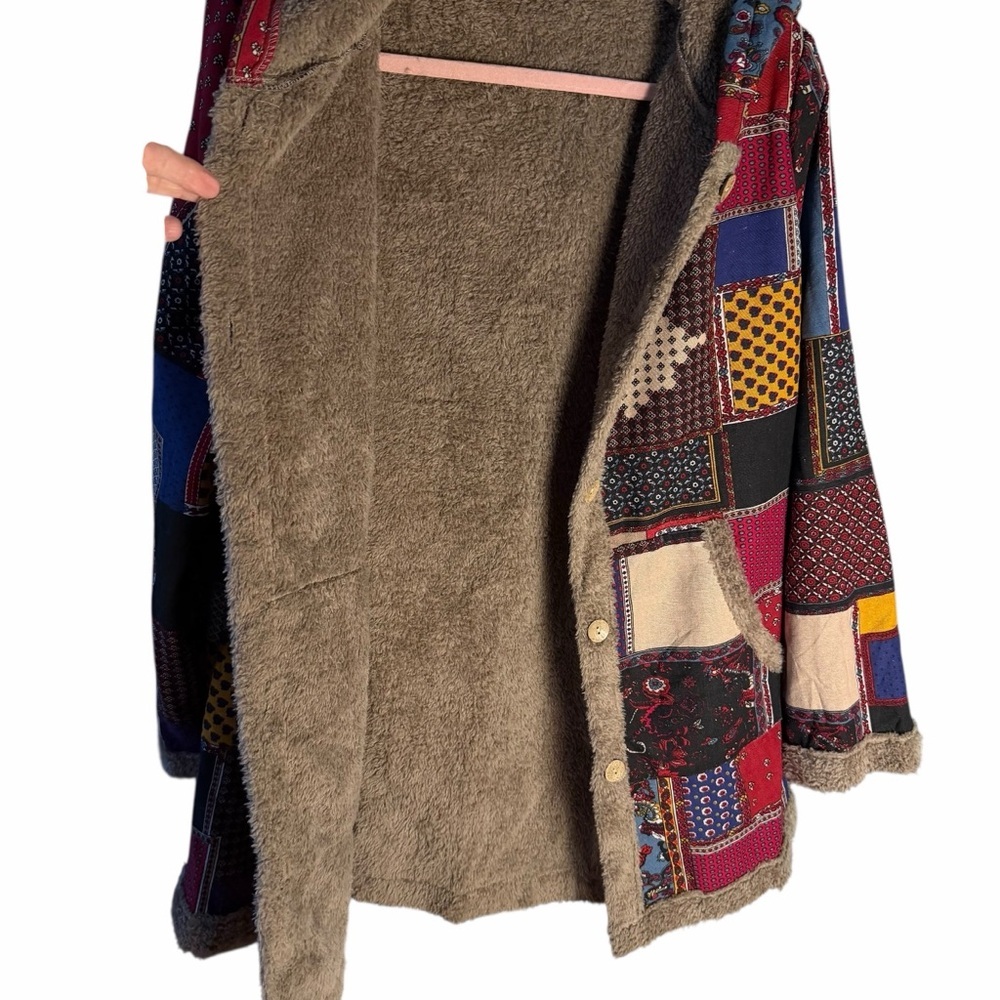 Patchwork Hooded Jacket - Multicolor - image 5